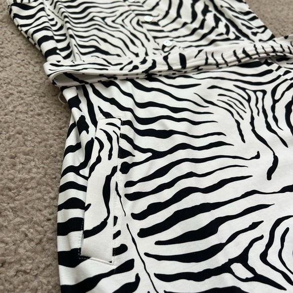 J Mclaughlin Womens Zebra Midi Belted Dress With Pockets Size XS - Picture 9 of 11